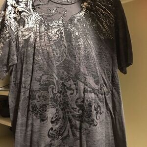 Gray Scroll Tee 